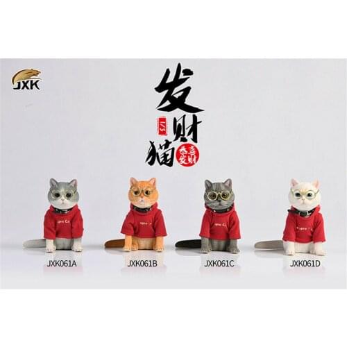 JXK 1/3 Plutus Cat Model American Shorthair Cute Pet Collector Decor Kids Gift Ornaments Decoration Education Model