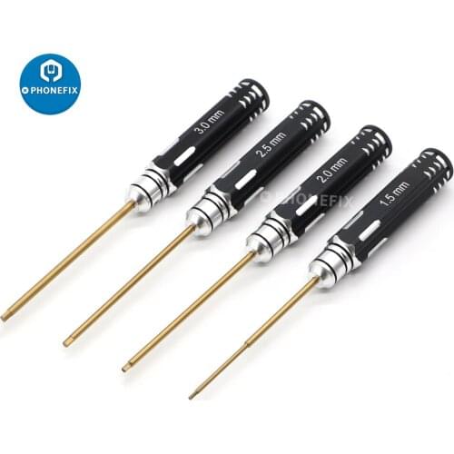 1.5mm 2.0mm 2.5mm 3.0mm Titanium Coated Hex Screw Driver Screwdriver Set Hexagon Tool Kit For FPV Racing Drone Car Boat RC Parts