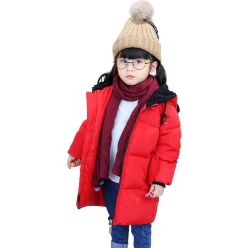 2018 Winter New Children Jacket&Coat for Boys Girls Kids Down Coat Padded-Cotton Warm Outerwear Baby Girl Hooded Clothing Parka