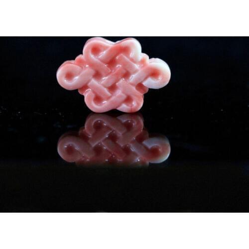 Newly amazing lucky knot 15*23mm pink artificial coral high quality loose beads diy jewelry making 5pcs B924