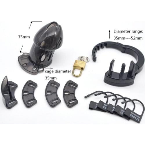 Wholesale Small/Standard Male Chastity Device Cock Cage With 5 Size Rings Brass Lock Locking Number Tags Sex Toys