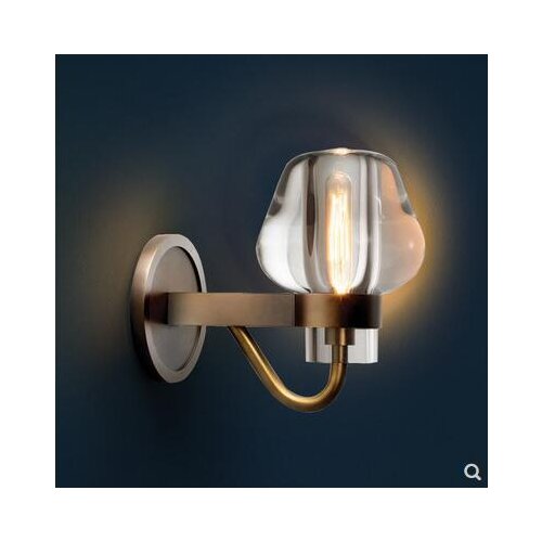 All copper post modern wall lamp Jianmei Nordic designer copper wall lamp living room dining room study bedroom sample room lamp