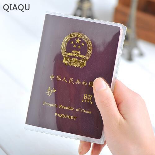 Transparent Plastic Passport Cover for Women and Men Waterproof Covers on the Passports durable travel passport case pass holder