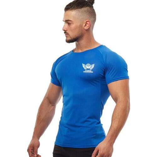 Dropshipping Brand Mens Muscle T Shirt Bodybuilding Fitness Men Tops Cotton Singlets TShirt Cotton Mesh Short Sleeve Tshirt