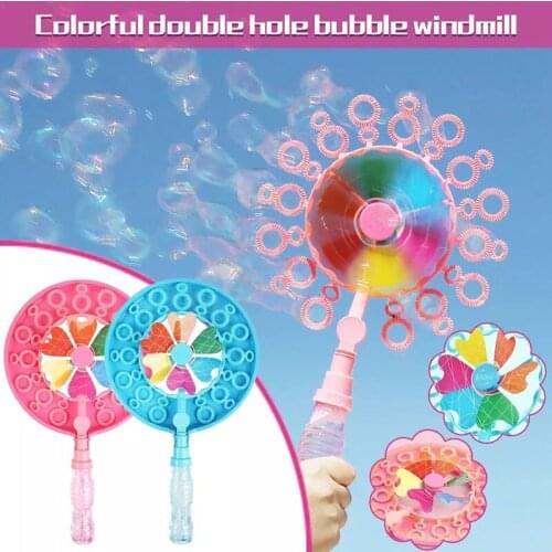 Children Creative Windmill Bubble Machine Bubbles Maker Toy For Girls Boys Soap Watter Blower Stick Kids Outdoor Fun Play Toys