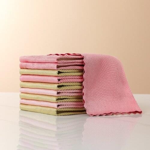 Special Fish Scale Wipes Kitchen Dish Cloth Hand Towel Clean Cloth Sink Wipe Non Stick Oil Cleaning Rags Kichen Tools