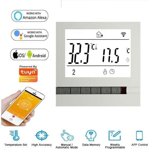 3A 16A Tuya Wifi Thermostat for Electric Floor Heating, Gas Boiler Water Actuator Underfloor Centralized Heating