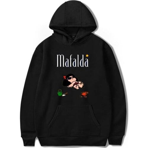 Cartoon Mafalda Hoodies For Men/Women Kawayii Printed Streetwear Sweatshirts Casual Hooded Tops Oversized Harajuku Pullovers