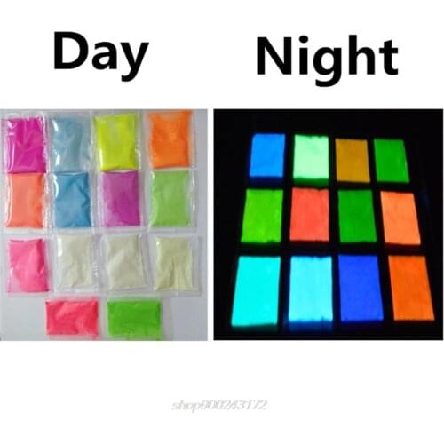 14 Colors Acrylic Paint Glow in the Dark gold Glowing paint Luminous Pigment Flu A16 21 Dropship