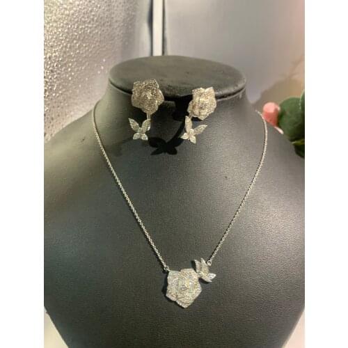 Jankelly African 2pcs Bridal Zirconia Jewelry Sets For Women Party, Luxury Dubai Nigeria CZ Crystal Wedding Jewelry Sets