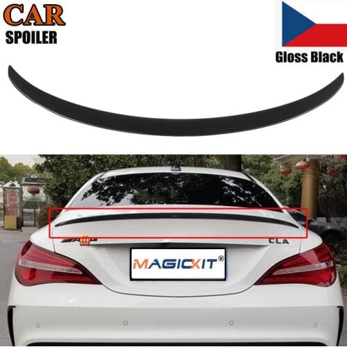 MagicKit GLOSS BLACK REAR TRUNK BOOT SPOILER AMG STYLE FOR MERCEDES CLA W117 C117 13-18