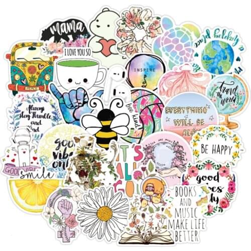 10/30/50PCS Cartoon Cute Small Fresh Diary Waterproof Graffiti Suitcase Skateboard Guitar Toy Decoration Sticker Wholesale