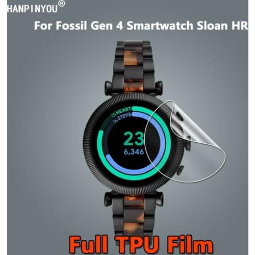 10Pcs For Fossil Gen 4 Smartwatch Sloan HR Ultra Clear Full Cover Soft TPU Hydrogel Film Screen Protector -Not Tempered Glass