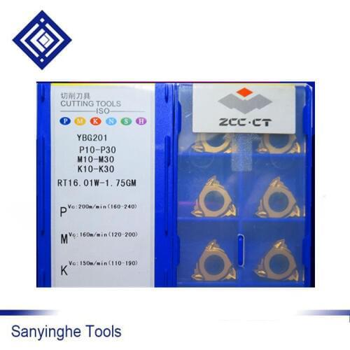 Free shipping high quality sanyinghe 10pcs/lots RT16.01W-1.75GM YBG201 cnc carbide turning inserts threading inserts