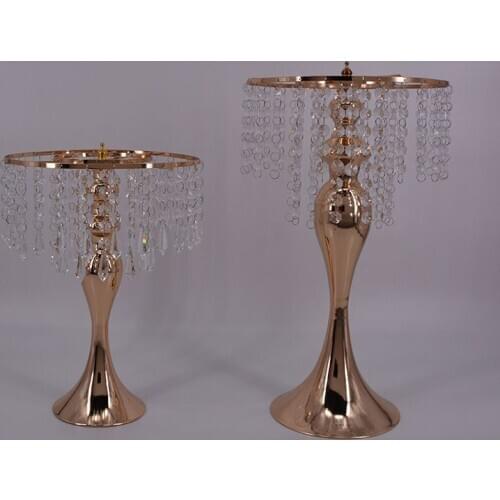 34cm( 13") Gold Wedding Table Chandelier Wedding flower vase flower rack Wedding centerpiece 10pcs/lot