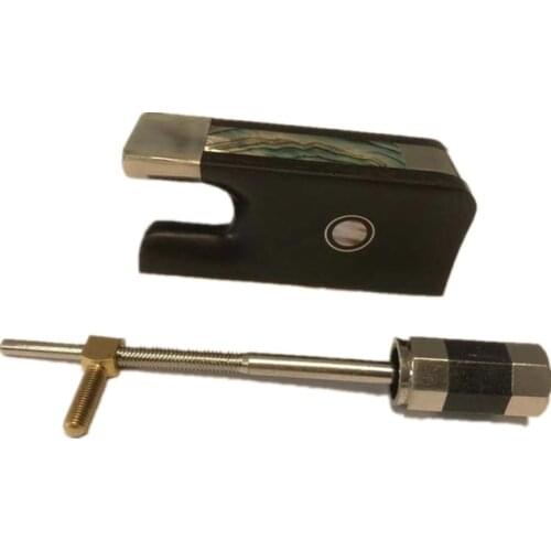 4/4 3/4 Upright Double Bass Bow France Style Bow Frog Screw Bow Parts Ebony Wood