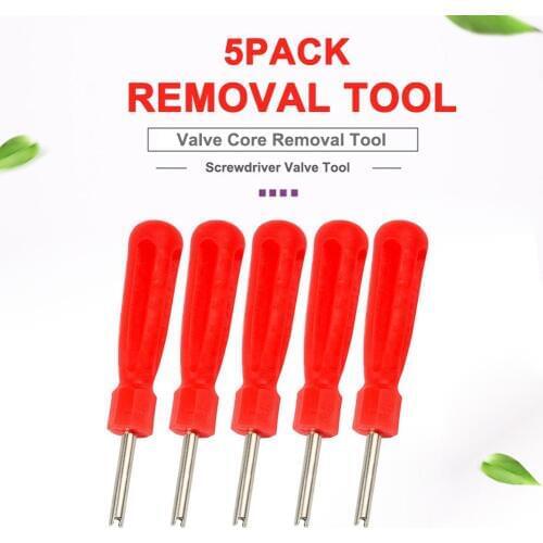 5PCS/Set Plastic Handle Car Tire Valve Core Removal Single Head Tire Repair Tools