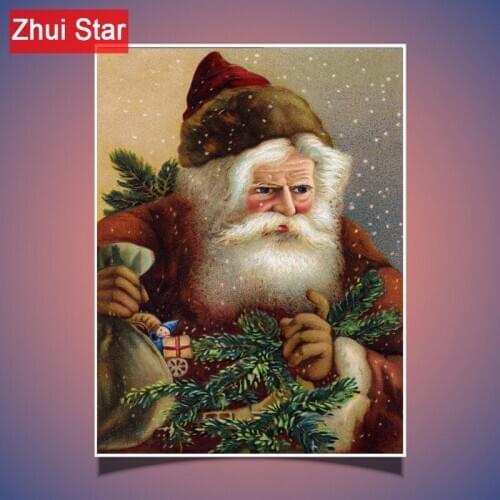 5D Christmas gift Diamond Embroidery DIY Santa Icon Needlework Diamond Painting Cross Stitch 3D christmas decorations for home