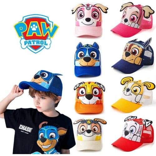 New PAW Patrol Childrens Baseball Cap Sports Hat Chase Marshall Rocky Skye Ryder Boys Girls Cute Sunscreen Comfortable Mesh Hat