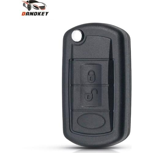 Dandkey Car Flip 3 Buttons For LAND ROVER Range Rover Sport LR3 Discovery Remote Key Shell Fob Case HU92 HU101 Blade Replacement