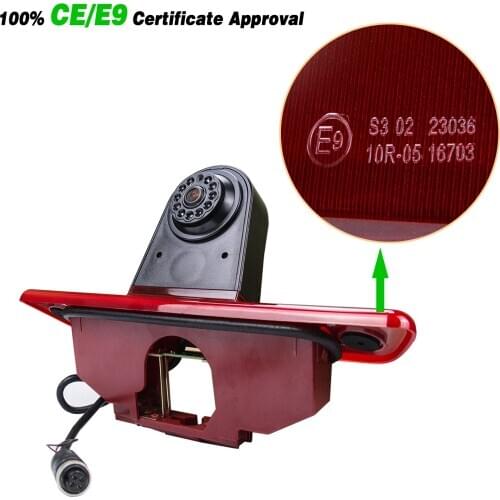 Freezzmi E9 HD CCD Car Brake Light Rear View Paking Camera for Fiat Scudo Peugeot Expert Citroen SpaceTourer and Toyota ProAce
