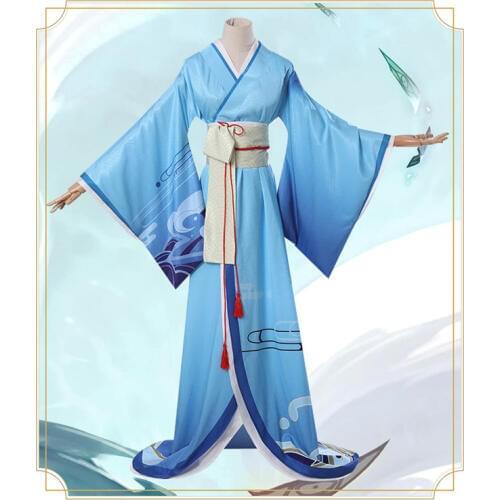 Hot Game Onmyoji SSR Shiranui Diver Ali Kimono Cosplay Costume Uniform Dress Halloween Costume for Women FreeShip