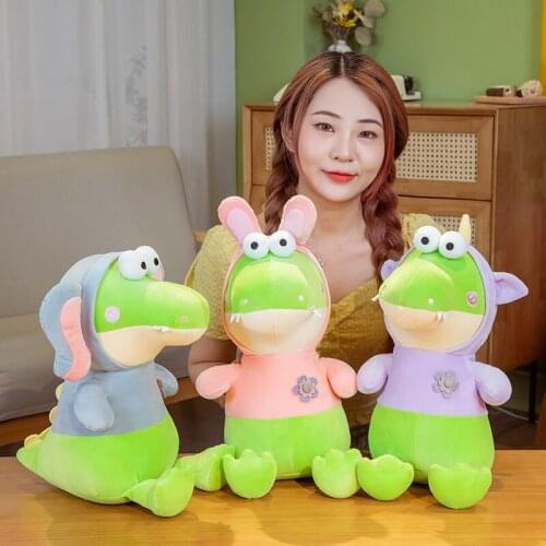 Kawaii dinosaur role-playing unicorn bee elephant rabbit animal crossing plush stuffed toy pillow anti-extrusion non-deformation