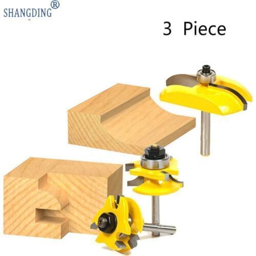 1/4 Handle High Tenon Combine Knife Cabinet Door Knife Knives Rounded Tenon Combine Knife Carving Machine Milling Cutter