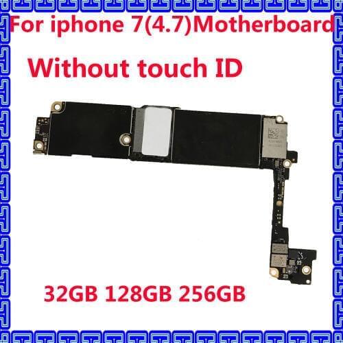 Top Quality motherboard without touch ID for iphone 7 Factory unlocked mainboard IOS system logic board 32GB / 128GB / 256GB