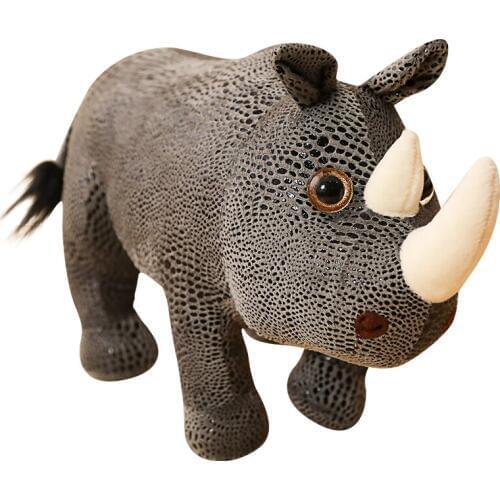 New 1PC 28cm/35cm/45cm Sexy Nice Simulation Rhino Plush Toy Soft Stuffed Animal Doll Kids Toy Peluche Rhino Doll Christmas Gifts