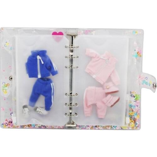 OB11 Doll Clothes Storage Book Clothing Storage Bag For 1/8 1/12 BJD DOD,GSC doll accessories