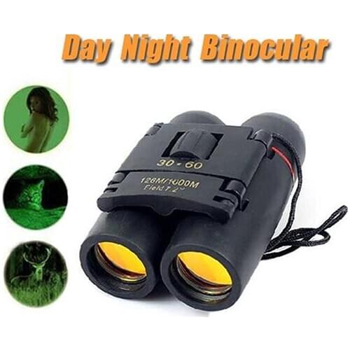 Portable 30x60 Folding Binocular Telescope Red Film Coated Light-weight Telescope