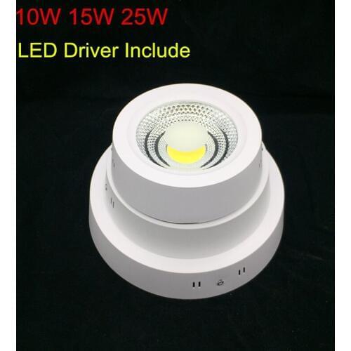 No Cut ceiling led downlight 10W 15W 25W Surface Panel Light AC85-265V Spot Light Indoor Kitchen Lighting Lamp for Home Decor