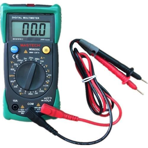 MASTECH MS8233C Professional Digital Multimeter DMM AC Voltage Meter Data Hold with Backlight Ammeter Capacitance Tester