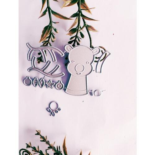 Christmas, Christmas sheep jigsaw puzzle gift hardware cutting mould, Christmas gift, scrapbook card DIY new decoration