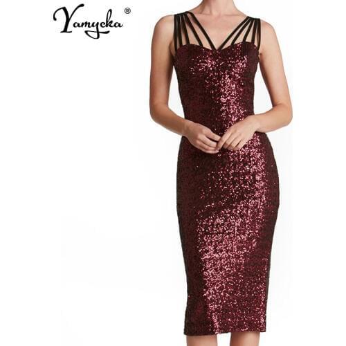 Women Sexy Sequin Dress Summer Black Red Bodycon Dress 2020 New Nightclub Spaghetti Strap Woman Party Dresses Vestido Plus Size