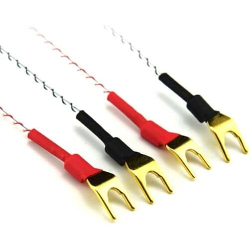 Odin Valhalla Top Rated Hifi Pure Silver Audio DIY Speaker Terminal Spade Jumper Cable 25CM
