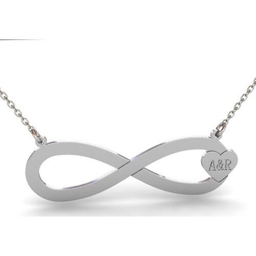 Ufine Personalized His and Her Initial fashion Infinity pendant Necklace cooper high quality pendant necklace N2185