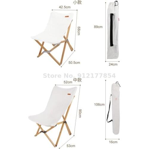 Outdoor Folding Chair Portable Solid Wood Camping Chair Canvas Fishing Leisure Beach Director Chair Back Folding Stool