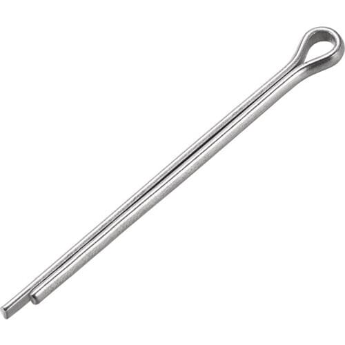 Uxcell 15Pcs Split Cotter Pin - 3mm x 45mm 304 Stainless Steel 2-Prongs Silver Tone for Home DIY Application