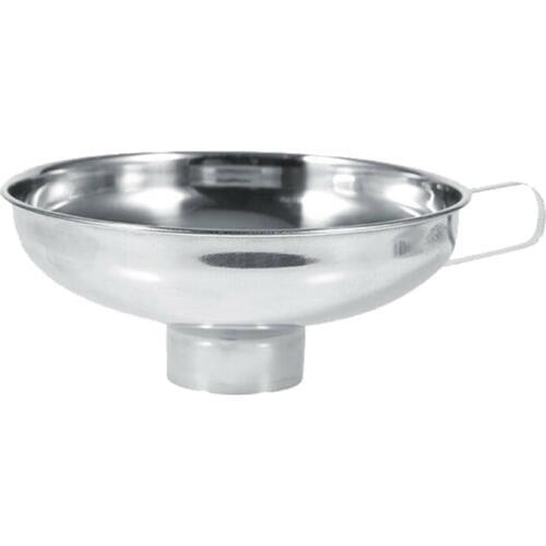 Stainless steel wide mouth funnel large diameter funnel thickening jam funnel household multifunctional oil leakage wine leakage