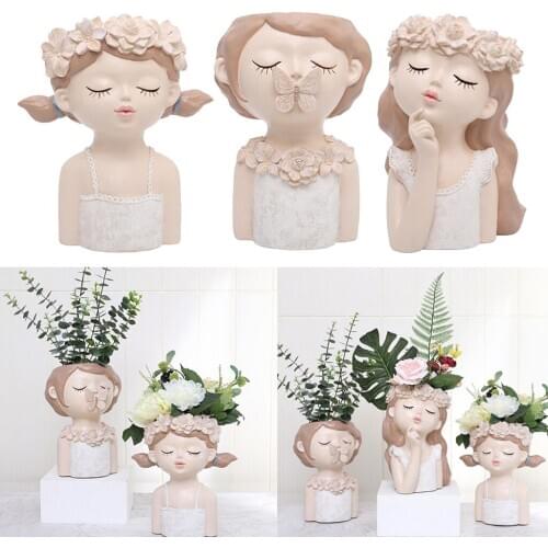 Flowerpot Succulent Plant Pot Flower Resin Pot Cute Design Home Garden Decor