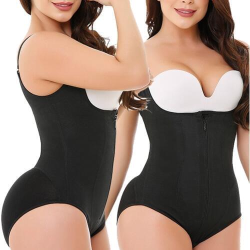 Women Shaper Bodysuit Straps Body Shaper Backless Thong Seamless Shapewear Push Up Waist Trainer Slimming Corset Underbust 6XL