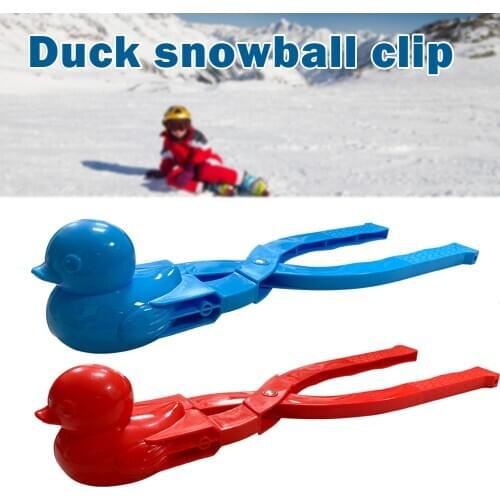 Winter Snowball Maker Clip for Kids Duck Shape Outdoor Sand Snow Ball Mold Toys Snowball Fight for Children EIG88