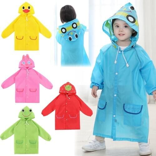 1PCS Childrens cartoon raincoat Korean childrens rain gear Cute baby poncho household goods playground Songkran Festival