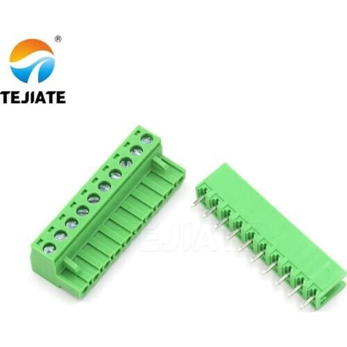 10Pairs KF2EDGK 5.08MM Plug-in Terminal PCB Connector 10P/12P Bent Pin/Straight Pin