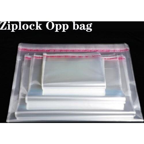 100Pcs Ziplock Bag Transparent Self Adhesive Sealed Gift Bag Diamond Painting Opp Plastic Sachet Bead Stone Storage Diy 5D