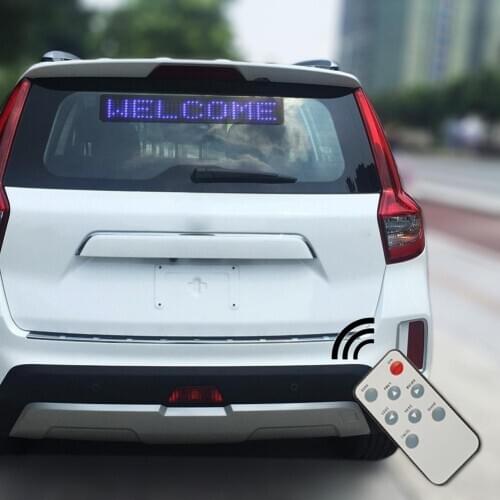 12V Car LED Programmable Sign Moving Scrolling Message Display Board Screen with Cigarette-Lighter Cable Mini car advertising