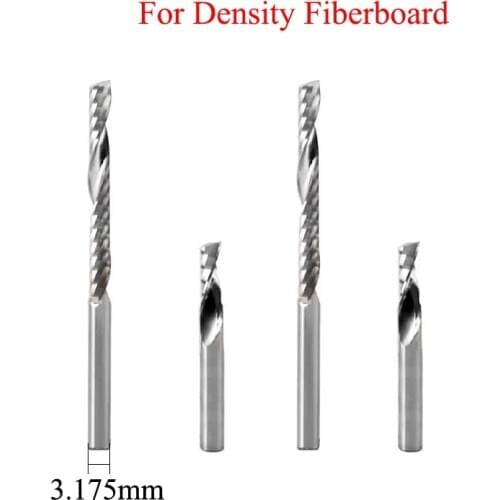 2.5mm 3.175mm Cutting Edge Diameter Single Flute Tungsten Density Fiberboard 2D 3D CNC Engraving Thread Mill Milling Cutter