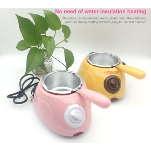 220V Electric Candy Chocolate Melting Pot Chocolate Fountain DIY Kitchen Tool with Heart-shape Mold for Soap Making